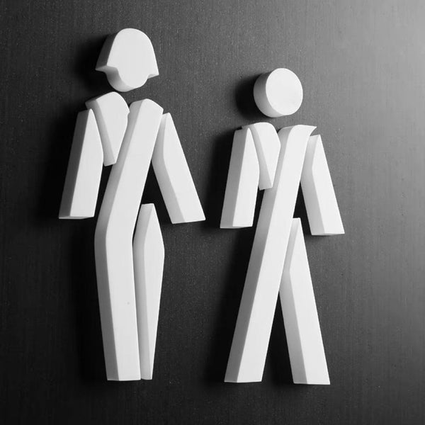 Custom Marble Washroom Sign, Bathroom Sign, Restroom Sign, Toilet Sign