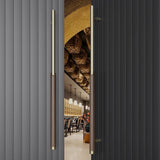 Luxury Stainless Steel & Wood Double Sided Door Pull Handles