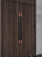 Luxury Stainless Steel & Wood Double Sided Door Pull Handles