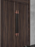 Luxury Stainless Steel & Wood Double Sided Door Pull Handles