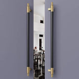 Luxury Stainless Steel & Wood Double Sided Door Pull Handles