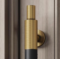 Luxury Stainless Steel & Wood Double Sided Door Pull Handles