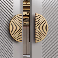 Luxury Modern Round Stainless Steel Double Sided Door Pull Handles