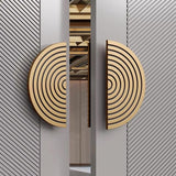 Luxury Modern Round Stainless Steel Double Sided Door Pull Handles