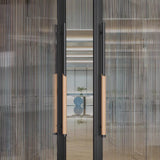 Luxury Stainless Steel & Wood Double Sided Door Pull Handles