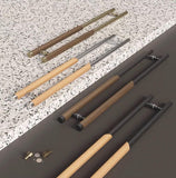 Luxury Stainless Steel & Wood Double Sided Door Pull Handles