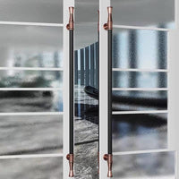 Luxury Stainless Steel & Wood Double Sided Door Pull Handles