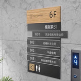 Custom Wood & Acrylic Changable Way finding, Floor Directory Sign, Directional Sign
