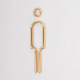 Deluxe Brass Washroom Sign, Bathroom Sign, Restroom Sign, Toilet Sign