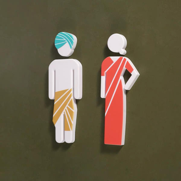 Custom Marble Color Washroom Sign, Bathroom Sign, Restroom Sign, Toilet Sign