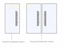 Luxury Modern Round Stainless Steel Double Sided Door Pull Handles