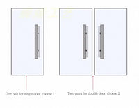Luxury Modern Round Stainless Steel Double Sided Door Pull Handles