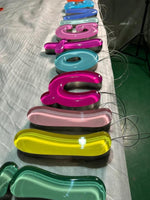 Custom Acrylic Colorful Round Surface Letter Sign with LED