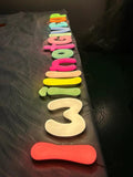 Custom Acrylic Colorful Round Surface Letter Sign with LED