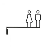Luxury Matt Surface Side Mount Washroom Sign, Bathroom Sign, Restroom Sign, Toilet Sign