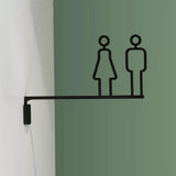 Luxury Matt Surface Side Mount Washroom Sign, Bathroom Sign, Restroom Sign, Toilet Sign