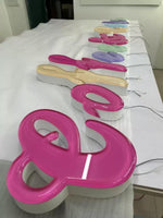 Custom Acrylic Colorful Round Surface Letter Sign with LED