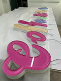 Custom Acrylic Colorful Round Surface Letter Sign with LED