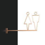 Luxury Matt Surface Side Mount Washroom Sign, Bathroom Sign, Restroom Sign, Toilet Sign