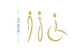 Luxury Matt Surface Metal Washroom Sign, WC Sign, Restroom Sign, Toilet Sign