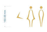 Deluxe Brass Washroom Sign, Bathroom Sign, Restroom Sign, Toilet Sign, Disabled Sign, Handicapped Sign
