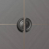 Luxury Modern Round Aluminium Double Sided Door Pull Handles
