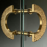 Luxury Hammered C-shape Aluminium Double Sided Door Pull Handles