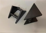 Luxury Modern Triangular Subtle lined pattern Aluminium Double Sided Door Pull Handles