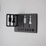 Custom Acrylic Washroom Sign, Bathroom Sign, Restroom Sign, Restroom Plaque, Toilet Sign