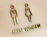 Custom Acrylic Washroom Sign, Bathroom Sign, Restroom Sign, Toilet Sign