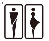 Customize Men and Women Restroom Bathroom Toilet Sign