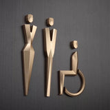 Luxury 3d Metal Washroom Sign, Bathroom Sign, Restroom Sign, Toilet Sign, Disabled Sign, Handicapped Sign