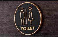 Custom Washroom Sign, Bathroom Sign, Restroom Sign, Toilet Sign