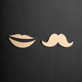 Custom Matt Surface Metal Mustache & Lip Washroom Sign, Bathroom Sign, Restroom Sign, Toilet Sign