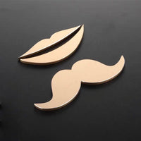 Custom Matt Surface Metal Mustache & Lip Washroom Sign, Bathroom Sign, Restroom Sign, Toilet Sign