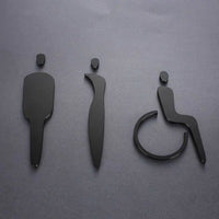 Luxury Matt Surface Metal Washroom Sign, Bathroom Sign, Restroom Sign, Toilet Sign, Disabled Sign, Handicapped Sign