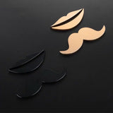 Custom Matt Surface Metal Mustache & Lip Washroom Sign, Bathroom Sign, Restroom Sign, Toilet Sign