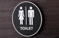 Custom Washroom Sign, Bathroom Sign, Restroom Sign, Toilet Sign