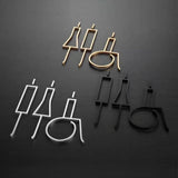 Luxury Matt Surface Metal Washroom Sign, Bathroom Sign, Restroom Sign, Toilet Sign, Disabled Sign, Handicapped Sign