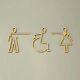 Luxury Metal Washroom Sign, Bathroom Sign, Restroom Sign, Toilet Sign, Disabled Sign, Handicapped Sign