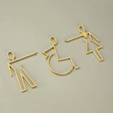 Luxury Metal Washroom Sign, Bathroom Sign, Restroom Sign, Toilet Sign, Disabled Sign, Handicapped Sign