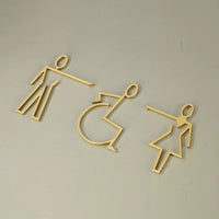 Luxury Metal Washroom Sign, Bathroom Sign, Restroom Sign, Toilet Sign, Disabled Sign, Handicapped Sign