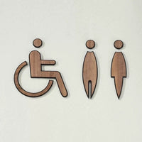 Custom Wood Surface Washroom Sign, Bathroom Sign, Restroom Sign, Toilet Sign, Disabled Sign, Handicapped Sign