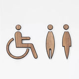 Custom Wood Surface Washroom Sign, Bathroom Sign, Restroom Sign, Toilet Sign, Disabled Sign, Handicapped Sign