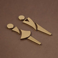 Luxury Matt Surface Metal Washroom Sign, Bathroom Sign, Restroom Sign, Toilet Sign