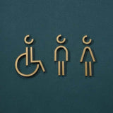 Luxury Matt Surface Metal Washroom Sign, Bathroom Sign, Restroom Sign, Toilet Sign, Disabled Sign, Handicapped Sign