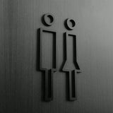 Luxury Matt Surface Metal Washroom Sign, Bathroom Sign, Restroom Sign, Toilet Sign, Handicapped Sign