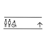 Luxury Matt Surface Metal Washroom Sign, Bathroom Sign, Restroom Sign, Toilet Sign, Disabled Sign, Handicapped Sign, Braille Sign