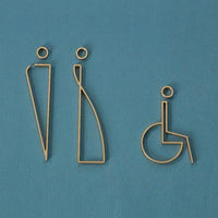 Luxury Matt Surface Metal Washroom Sign, Bathroom Sign, Restroom Sign, Toilet Sign, Disabled Sign, Handicapped Sign