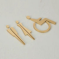 Luxury Matt Surface Metal Washroom Sign, Bathroom Sign, Restroom Sign, Toilet Sign, Disabled Sign, Handicapped Sign